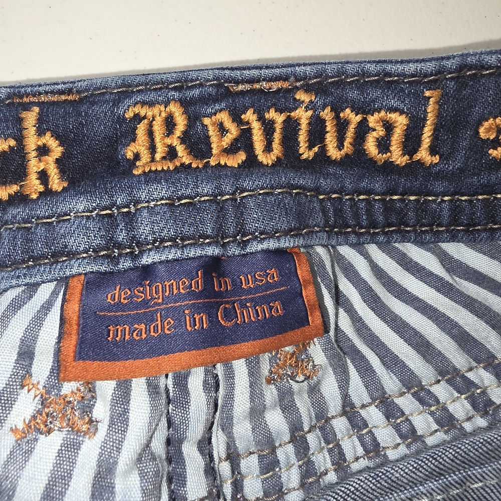 Rock Revival Chereen Easy Bootcut Jeans Embellished Rhinestone Flare Stretch - Picture 9 of 15